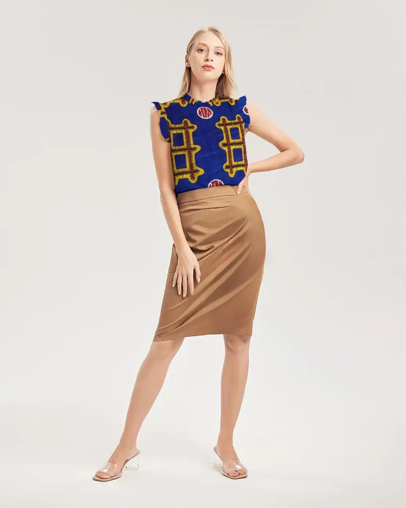 Addison Women's Ruffle Sleeve Top - IAKAM