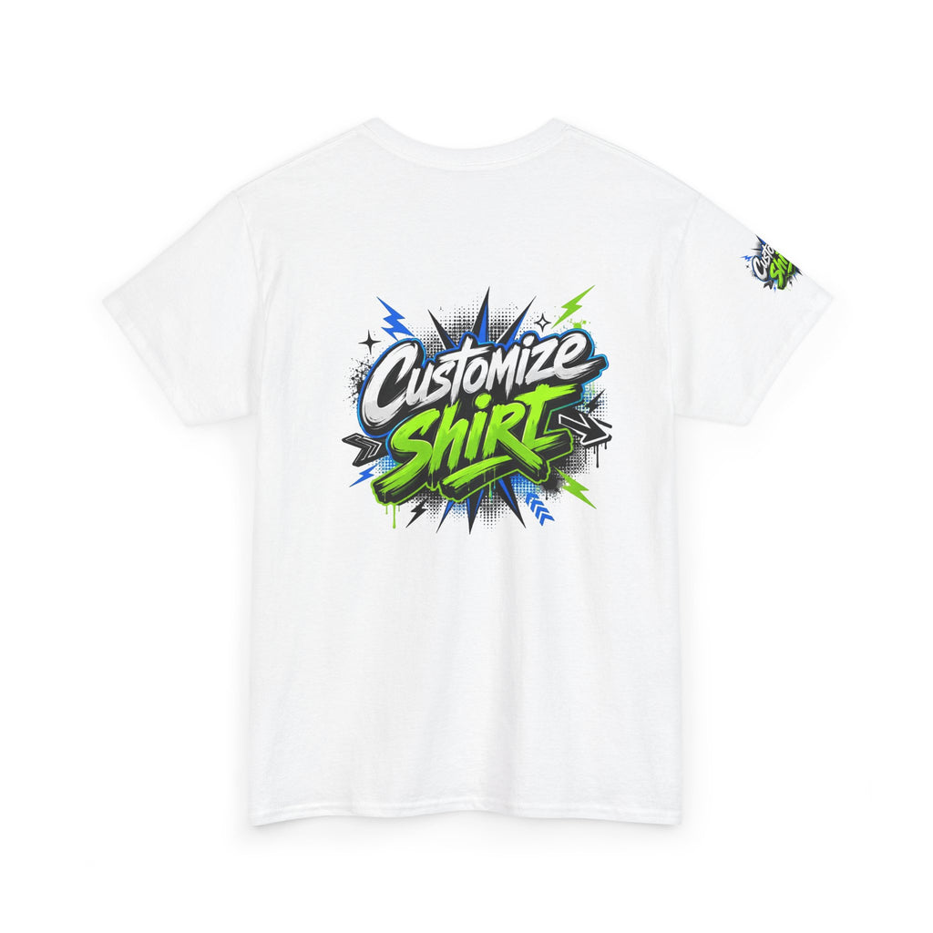Customize Shirt Graphic Tee — Bold Neon Graffiti Design