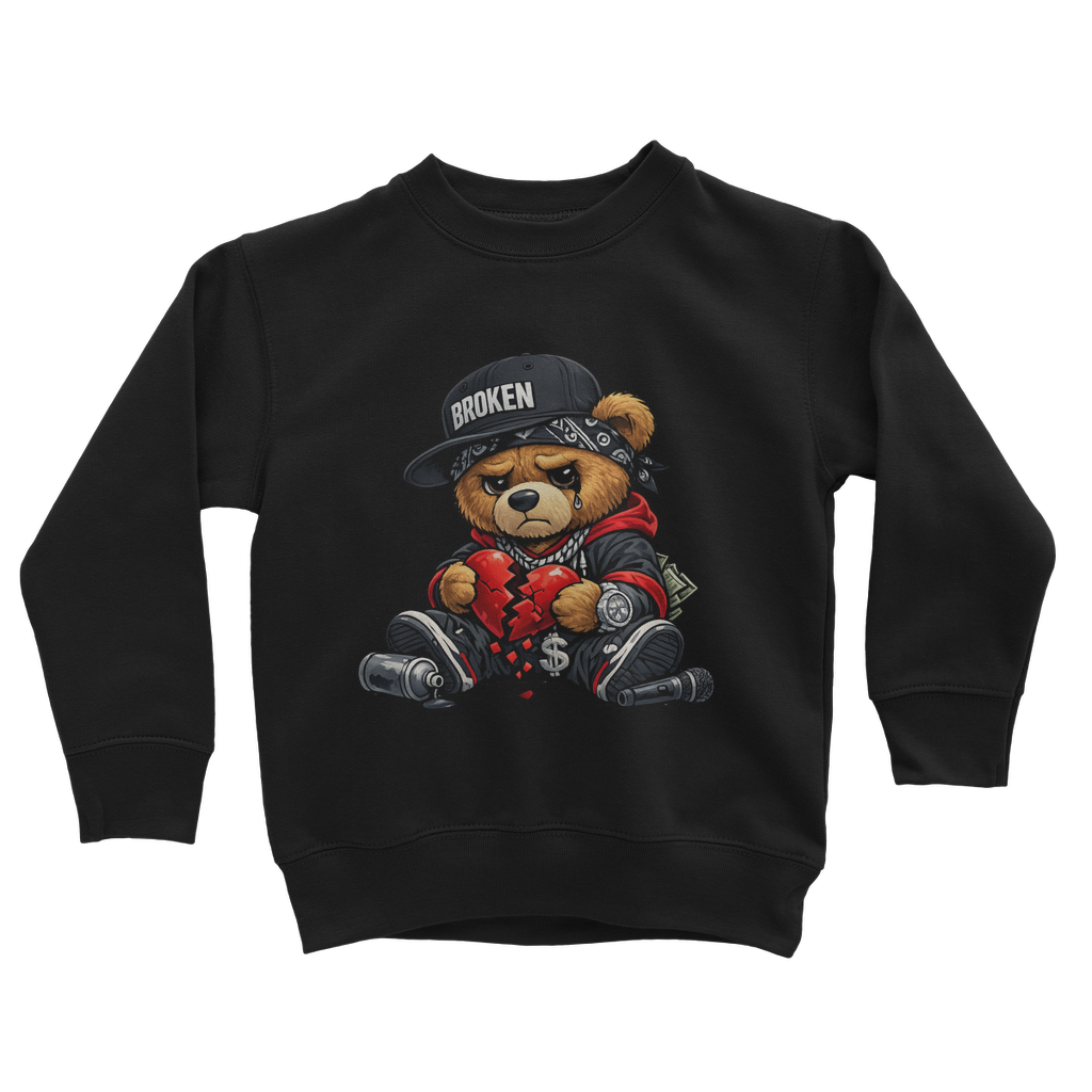 Broken Hearted Bear Classic Kids Sweatshirt