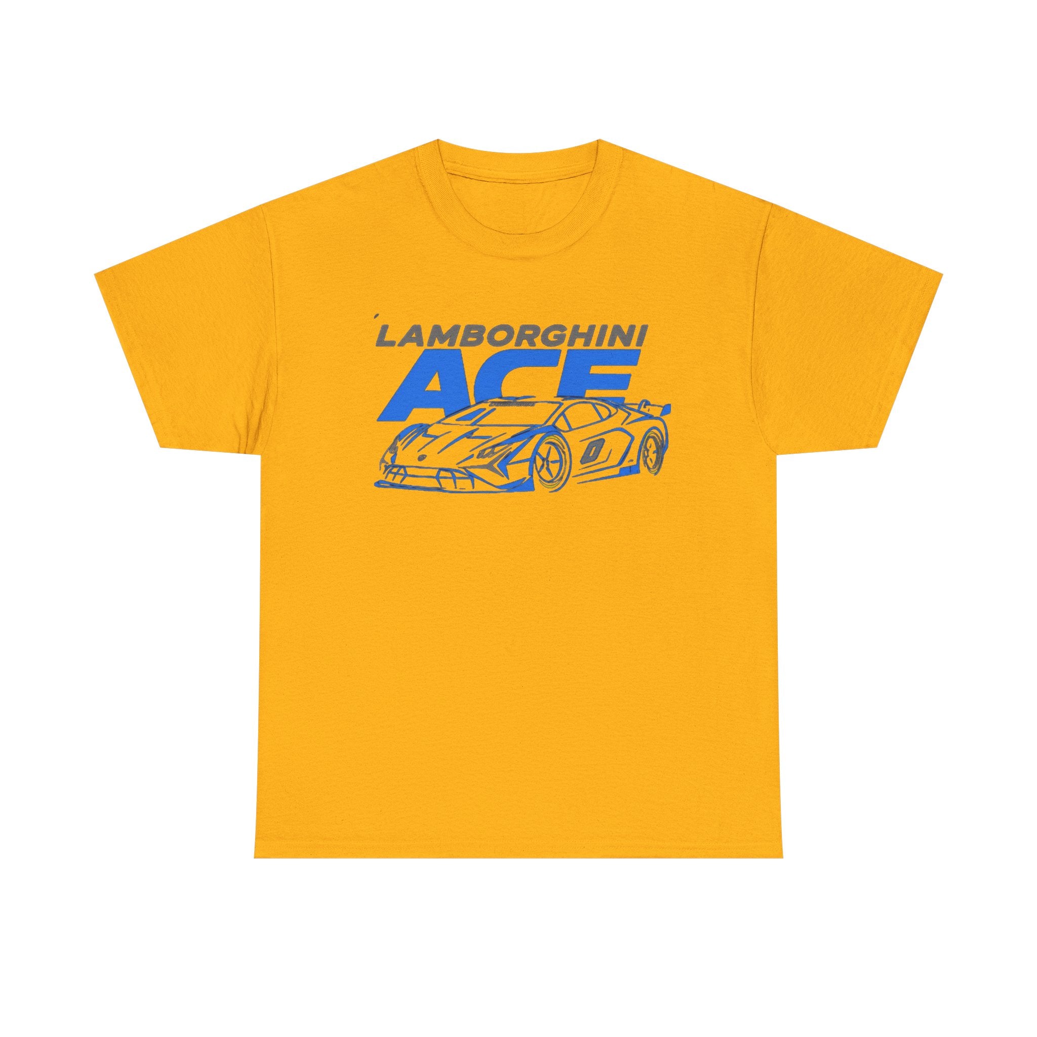 Lamborghini ACE Sports Car Tee — Retro Blue Racing Graphic T-Shirt