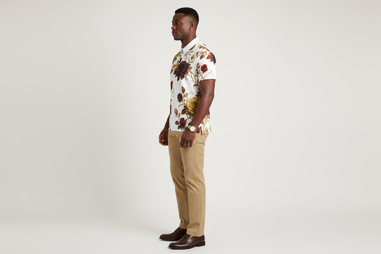 Floral Vintage Polo Shirt for Effortless Style and Ultimate Comfort