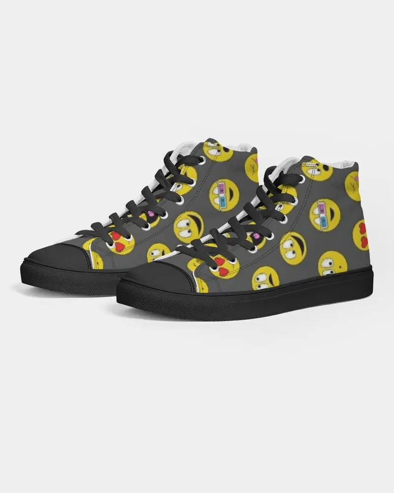 Emjoi Men's Hightop Canvas Shoe - Black - IAKAM