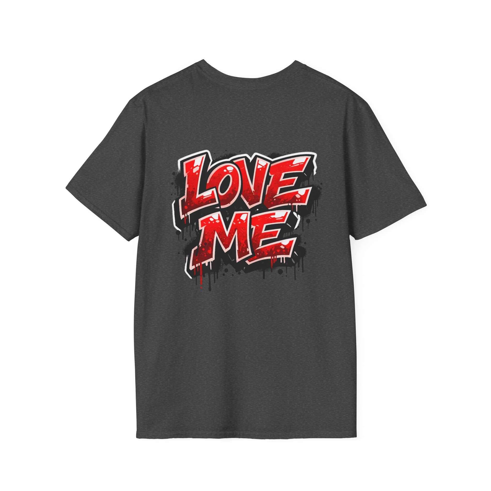 Broken Hearted Teddy Bear Graphic Tee — "Love Me" Street Art  T-Shirt