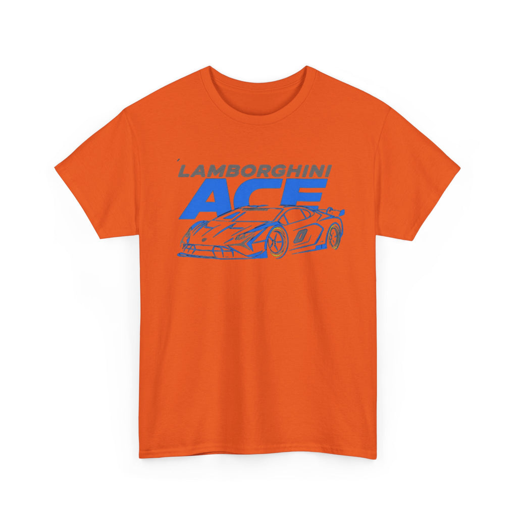 Lamborghini ACE Sports Car Tee — Retro Blue Racing Graphic T-Shirt