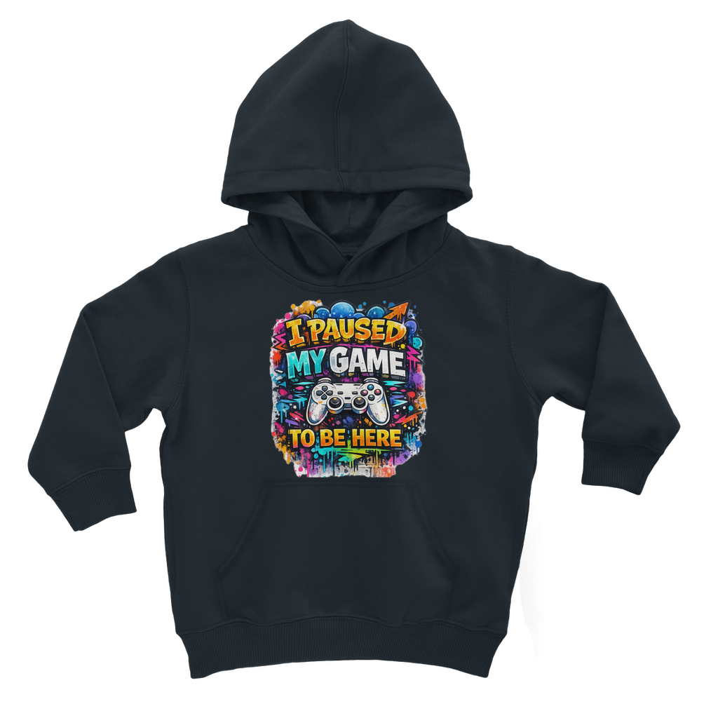 I paused my game Classic Kids Hoodie
