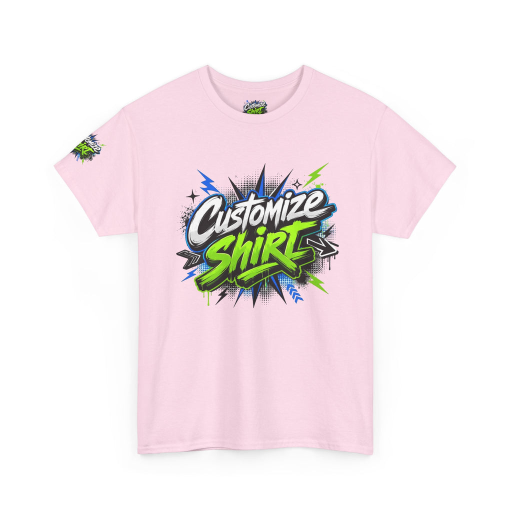 Customize Shirt Graphic Tee — Bold Neon Graffiti Design