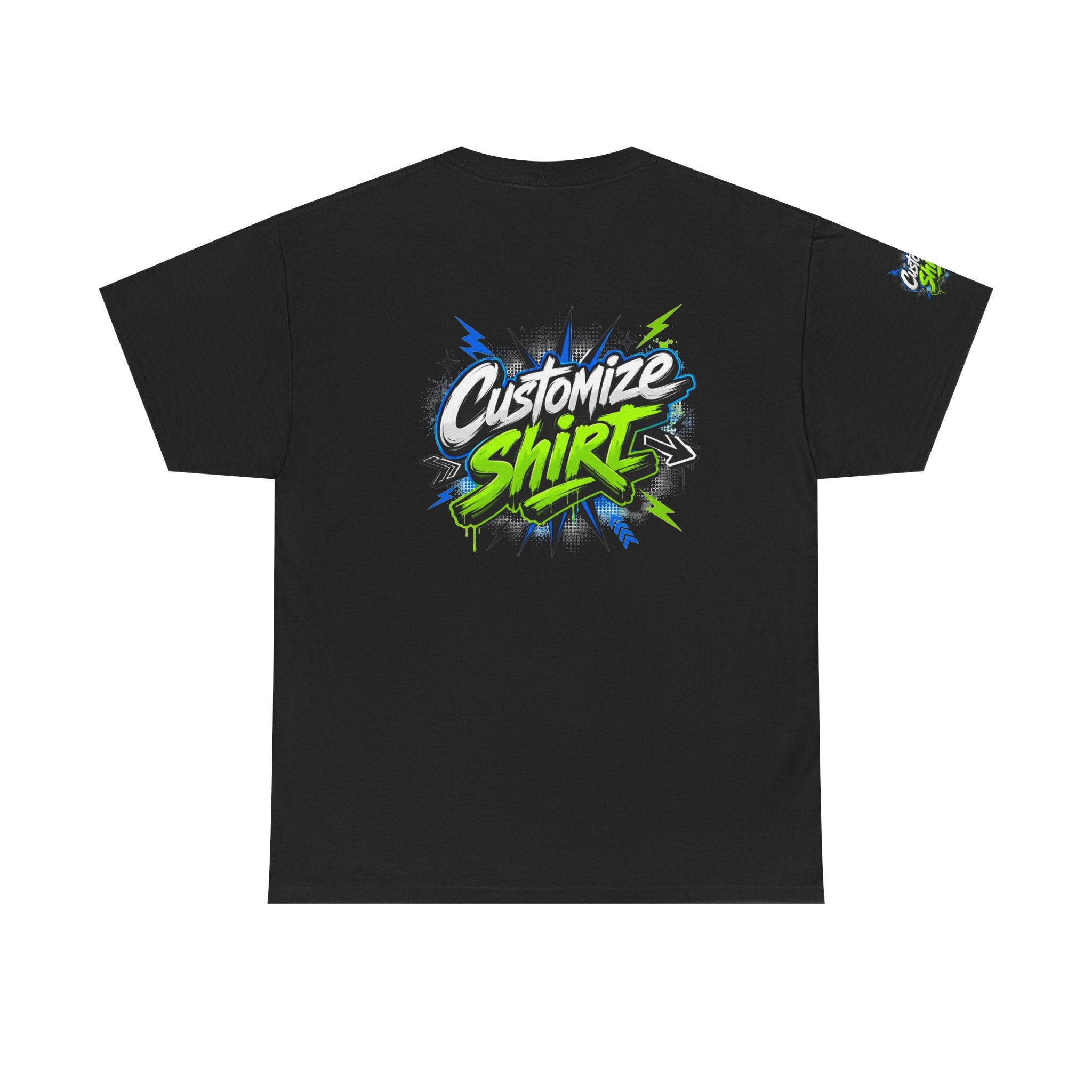 Customize Shirt Graphic Tee — Bold Neon Graffiti Design