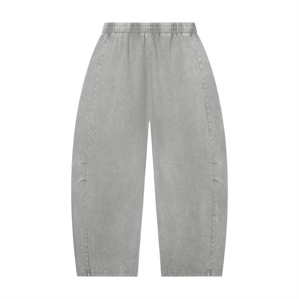 Msfbrownie Unisex Mineral Wash Barrel Leg Pants