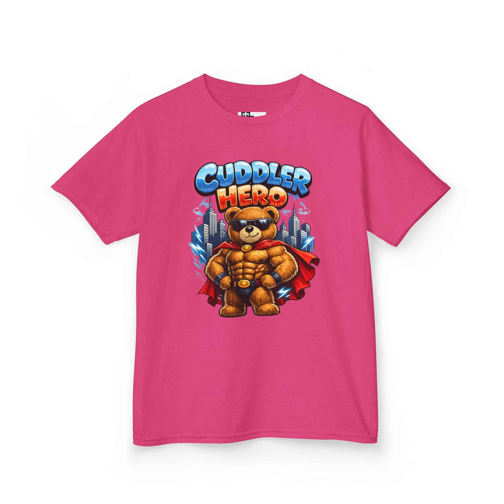 Kids Tee — "Cuddler Hero" Cute Superhero Bear T-Shirt for Toddlers & Kids