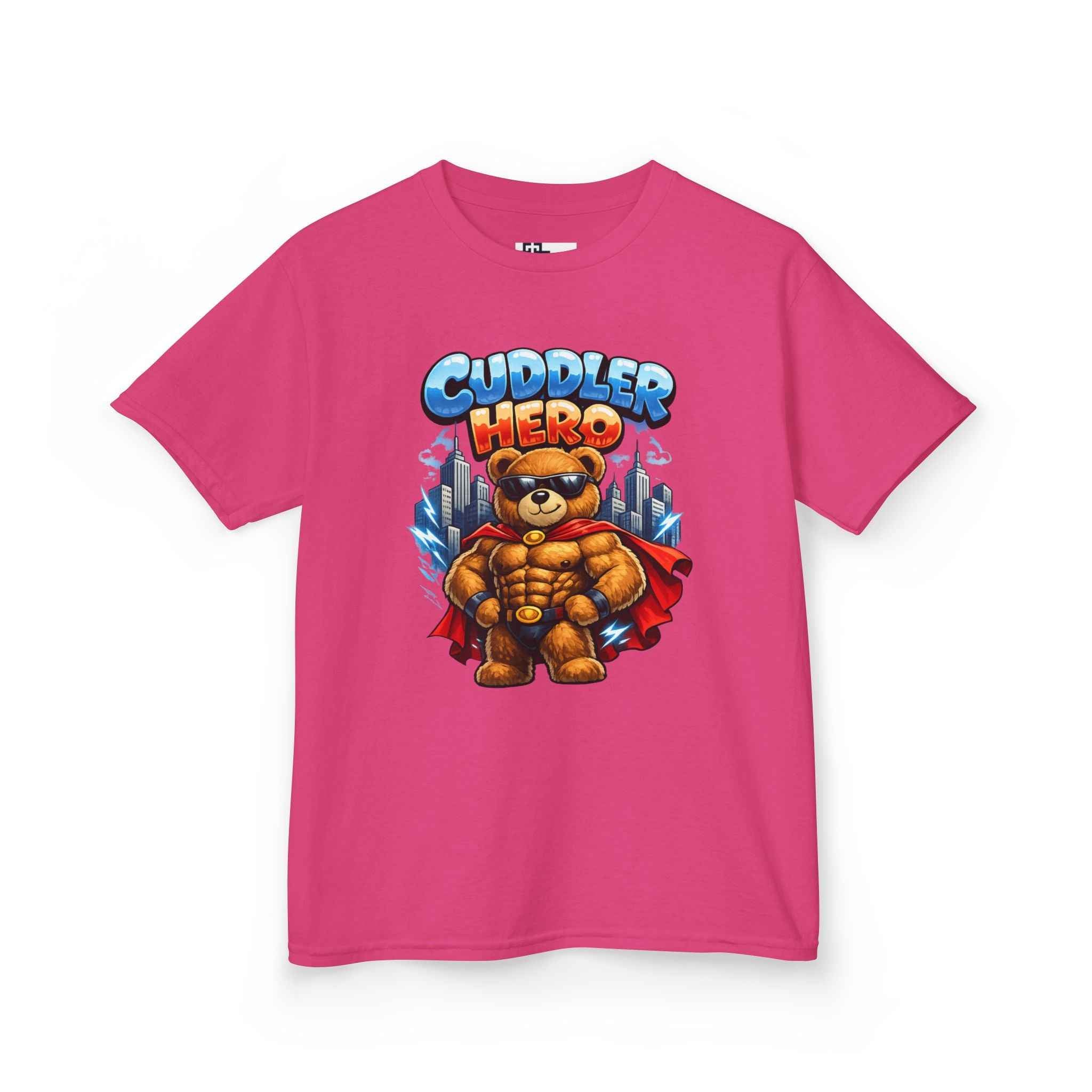 Kids Tee — "Cuddler Hero" Cute Superhero Bear T-Shirt for Toddlers & Kids