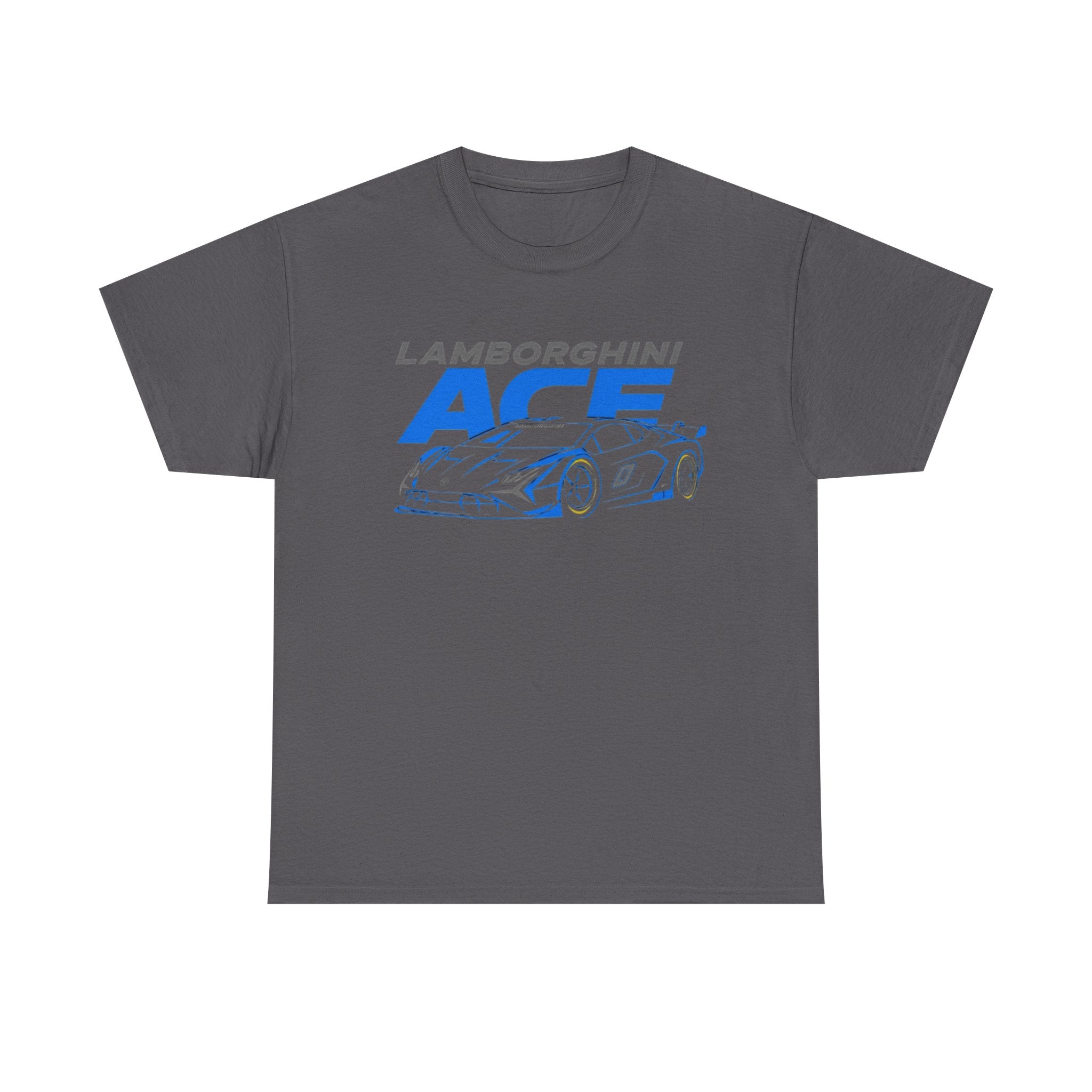 Lamborghini ACE Sports Car Tee — Retro Blue Racing Graphic T-Shirt