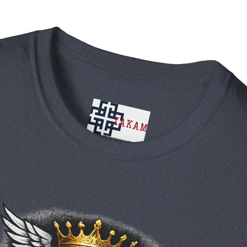 Elevate or Fade Streetwear T-Shirt - Motivational Tee with Crown & Wings