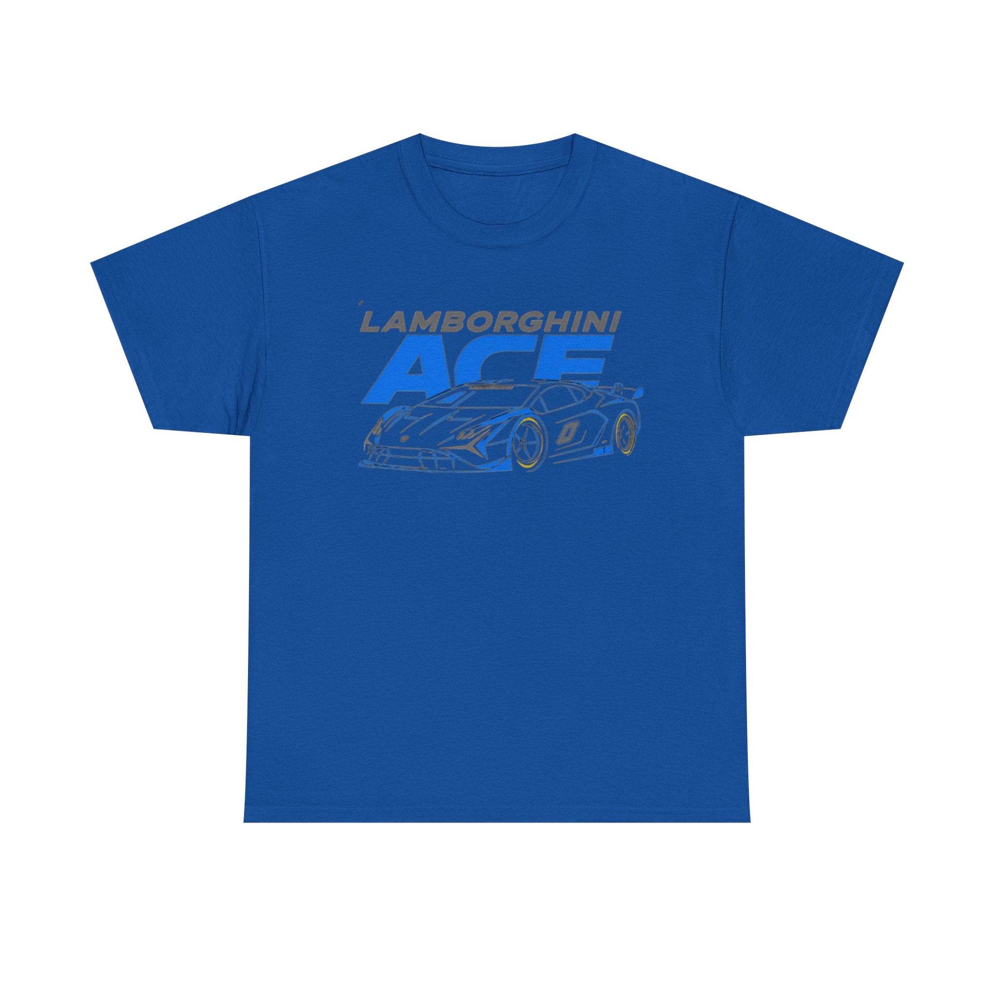 Lamborghini ACE Sports Car Tee — Retro Blue Racing Graphic T-Shirt
