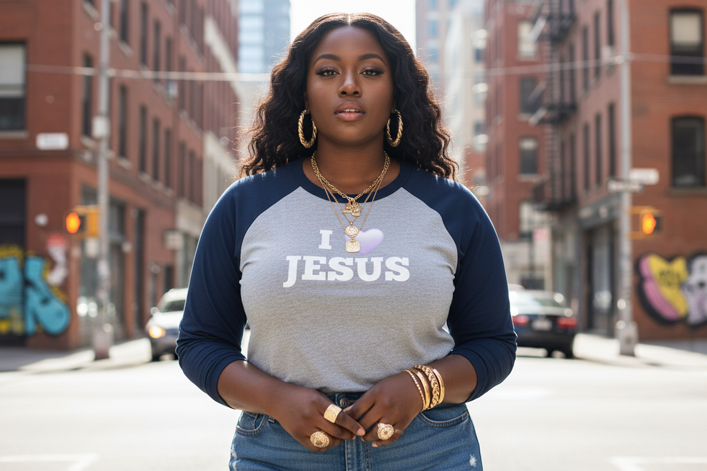 I love Jesus Raglan Shirt - Premium Long Sleeve Tee for Faithful Wear