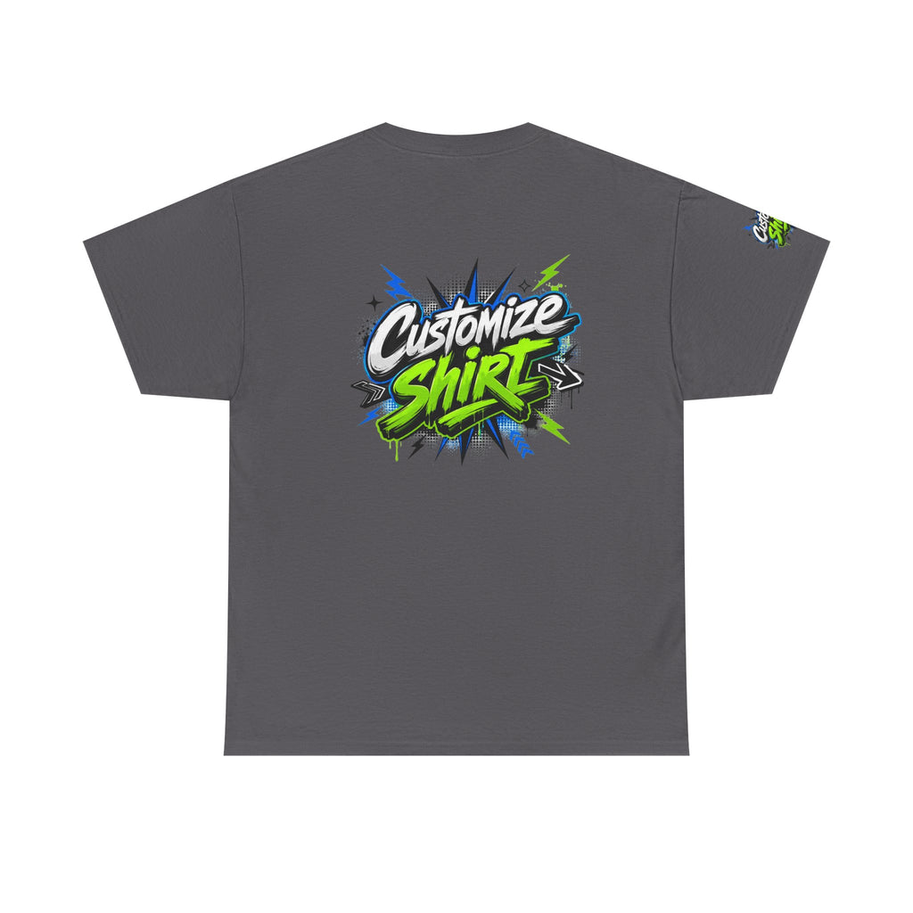 Customize Shirt Graphic Tee — Bold Neon Graffiti Design