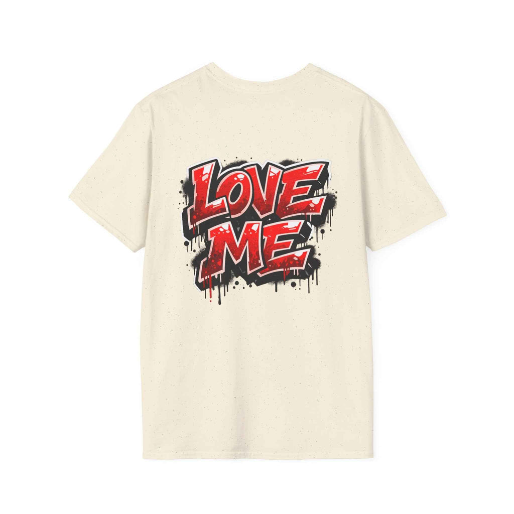 Broken Hearted Teddy Bear Graphic Tee — "Love Me" Street Art  T-Shirt