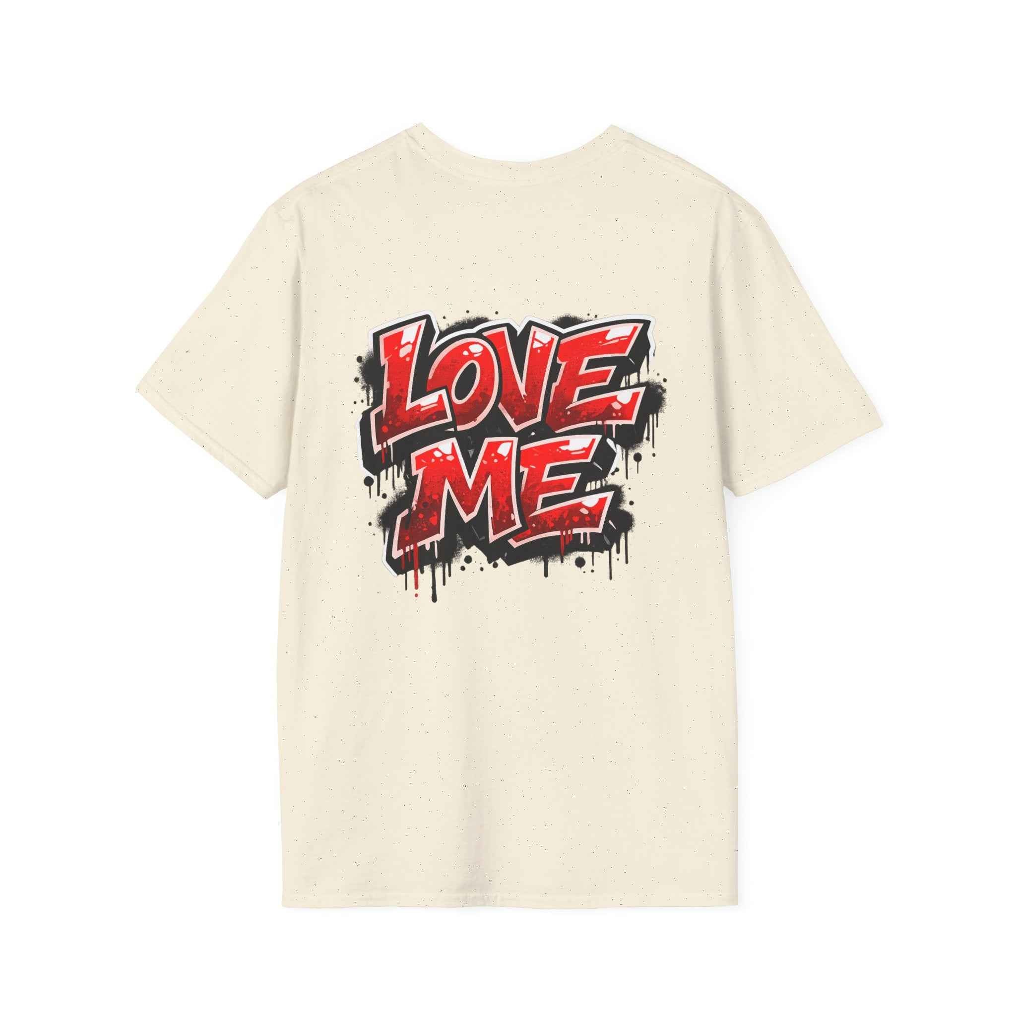 Broken Hearted Teddy Bear Graphic Tee — "Love Me" Street Art  T-Shirt