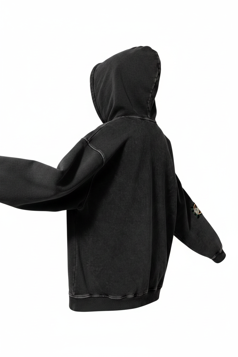 Dope Snow Washed Loose Cotton Hoodie