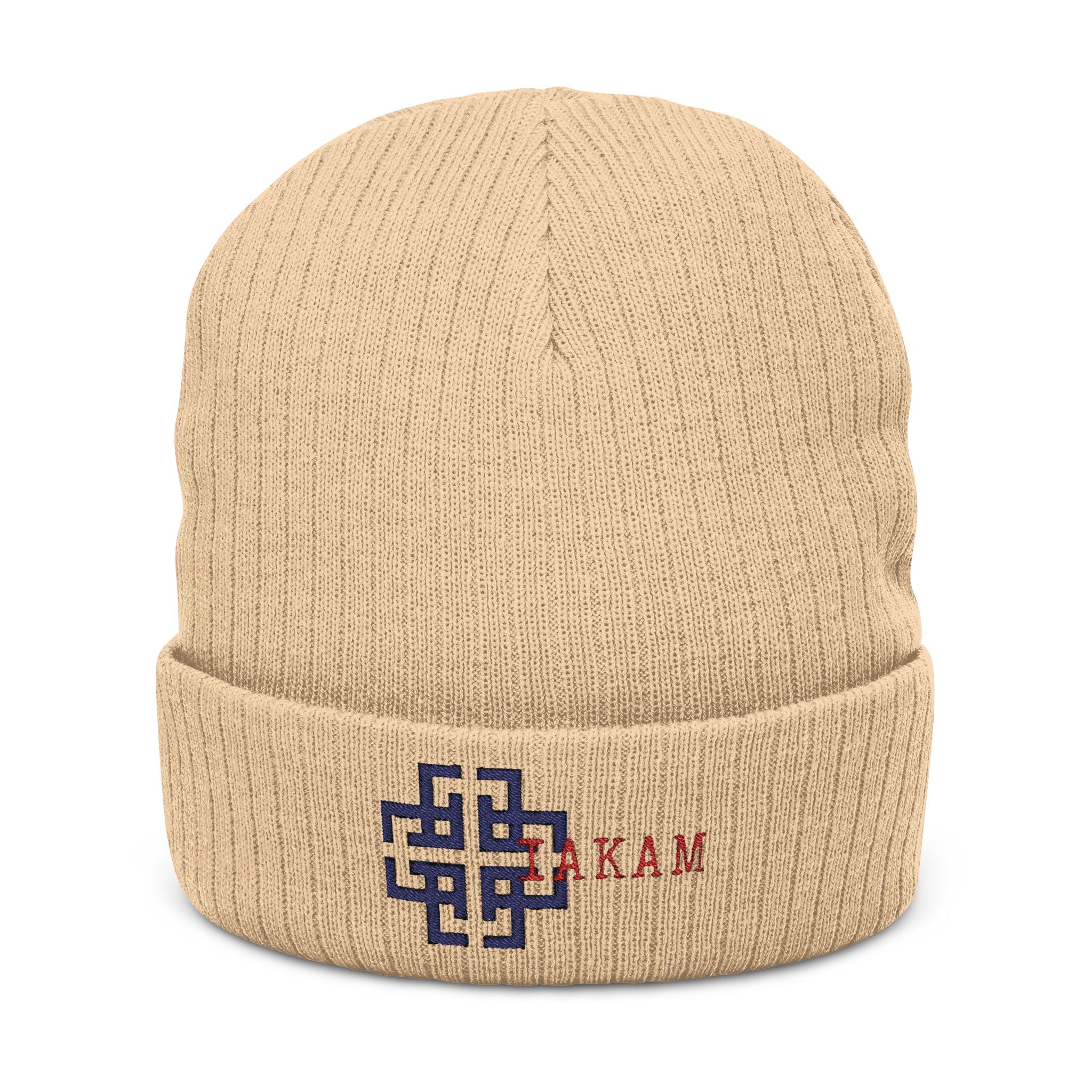 Ribbed Knit Beanie IAKAM (Embroidery) - IAKAM
