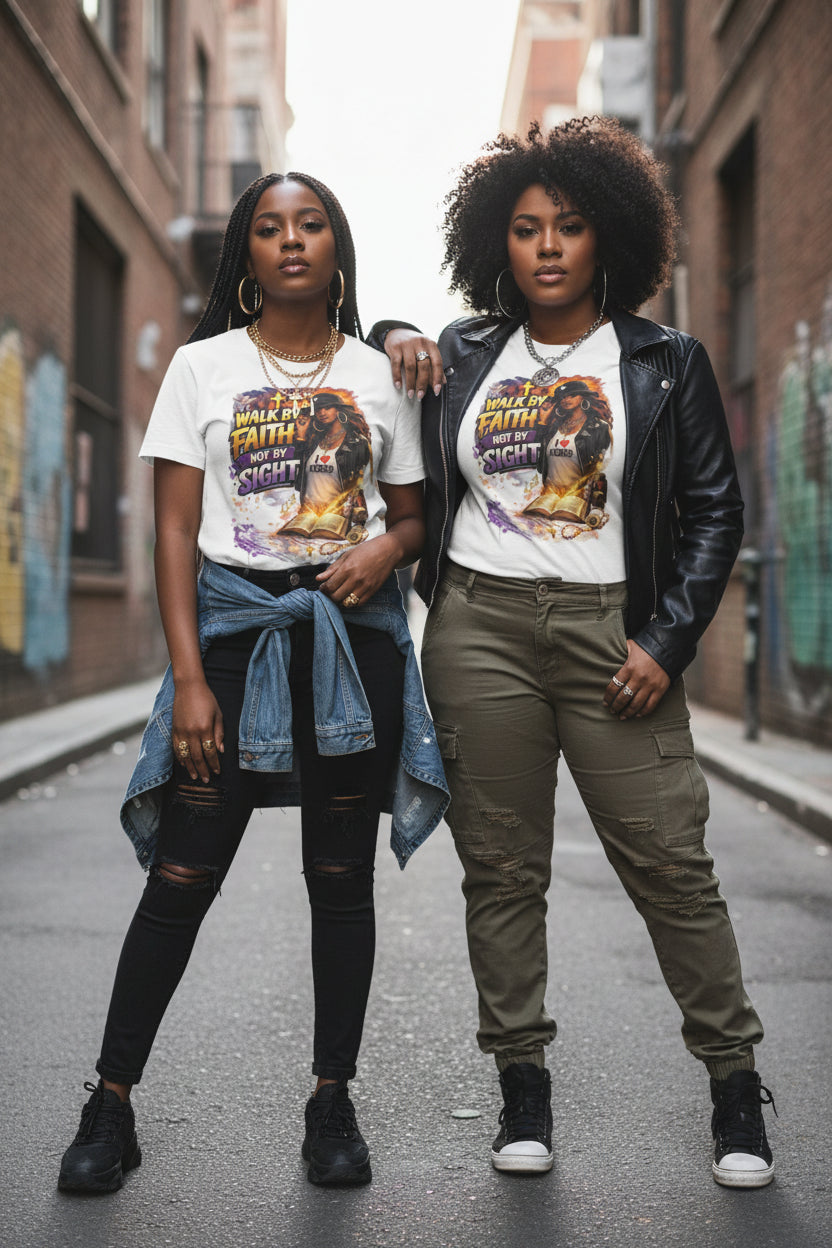 Faith Walk T‑Shirt — "Walk by Faith, Not by Sight" Christian Graphic Tee