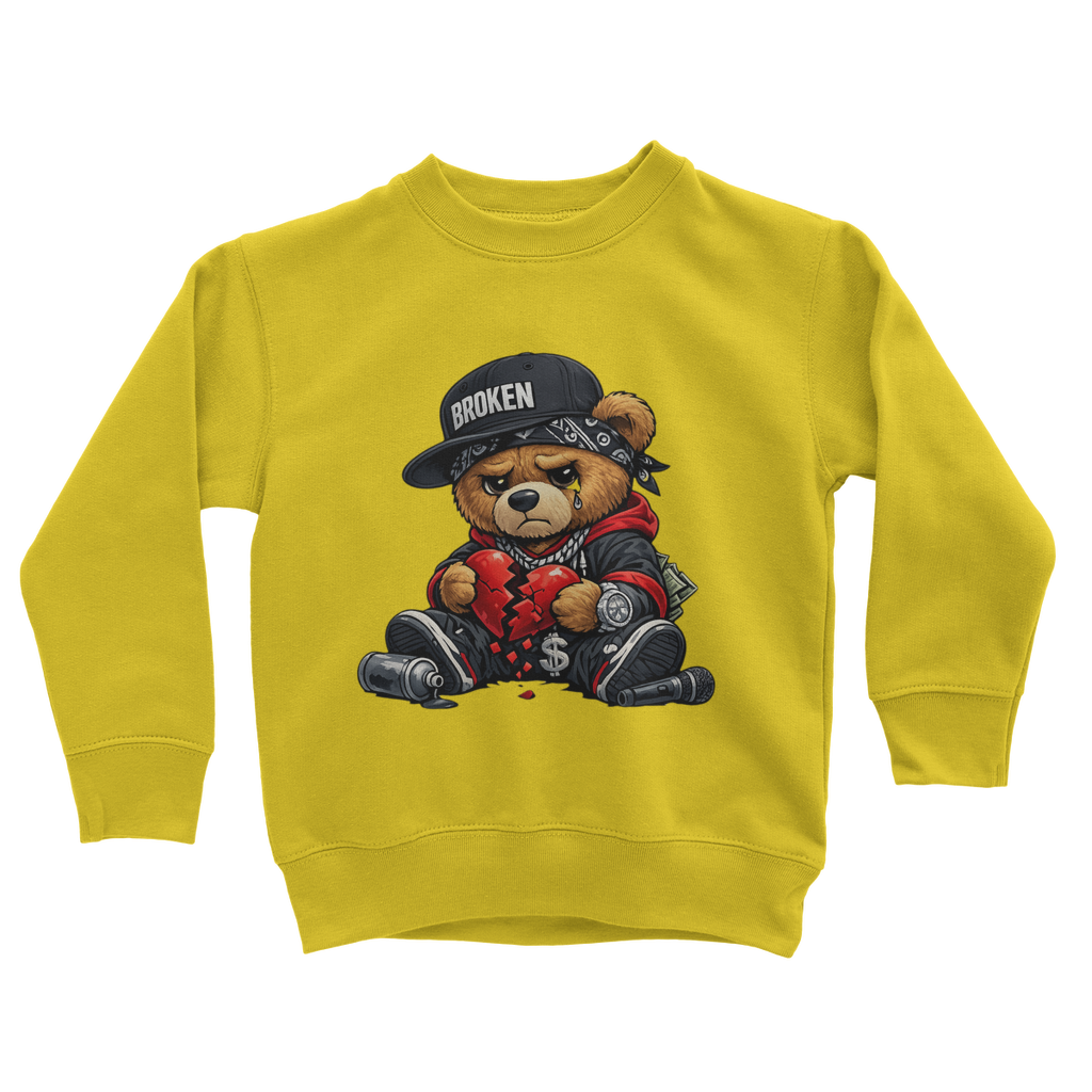 Broken Hearted Bear Classic Kids Sweatshirt