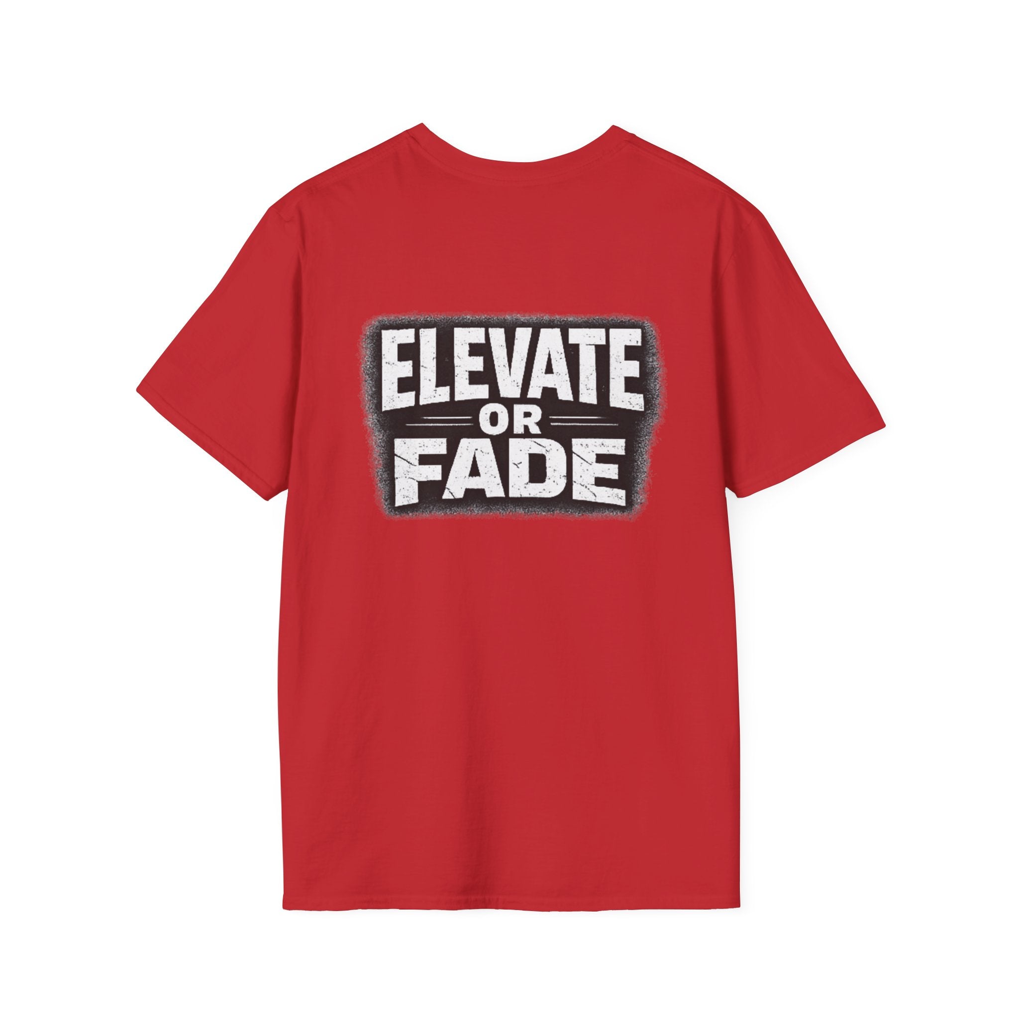 Elevate or Fade Streetwear T-Shirt - Motivational Tee with Crown & Wings