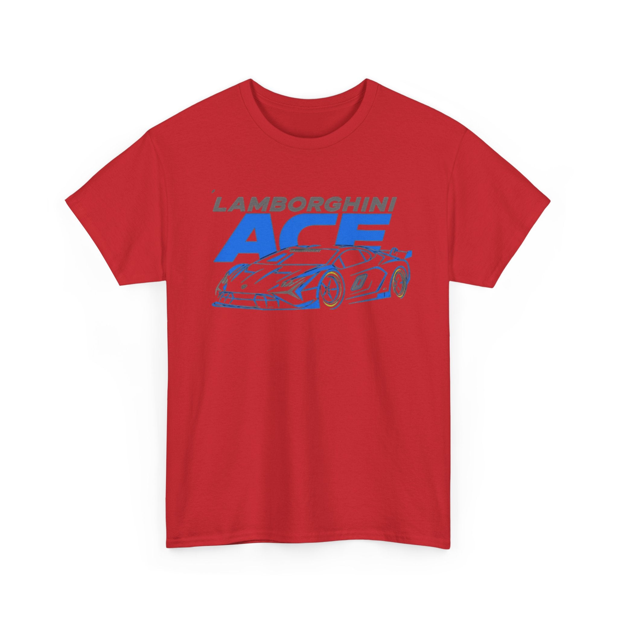 Lamborghini ACE Sports Car Tee — Retro Blue Racing Graphic T-Shirt