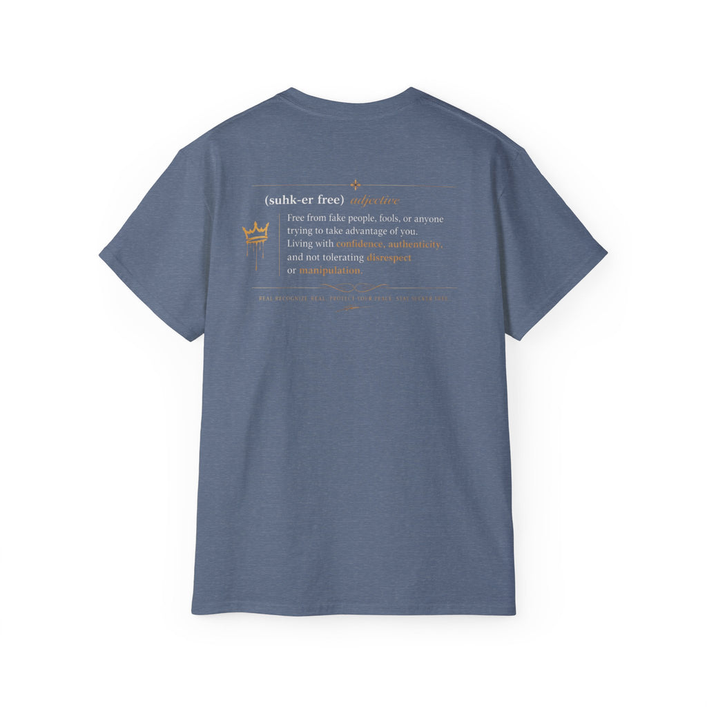 Sucker Free Cotton Tee — Minimalist Empowerment Graphic Shirt
