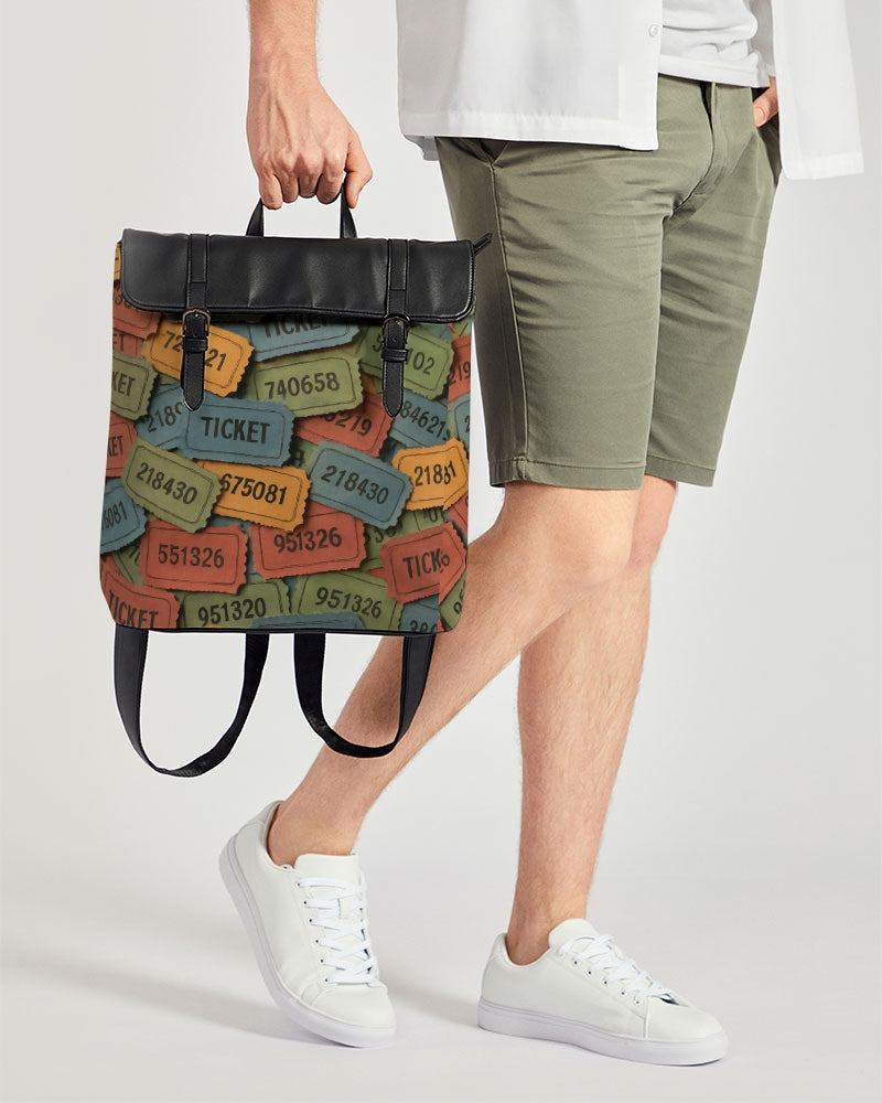 Raffle ticket Casual Flap Backpack - IAKAM
