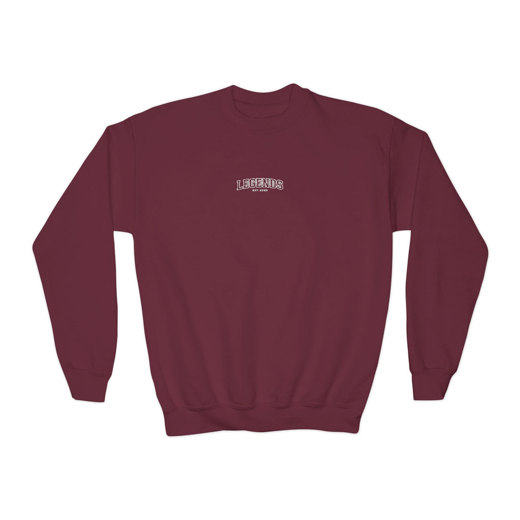 Youth Crewneck Sweatshirt — Minimal White Kid’s Pullover