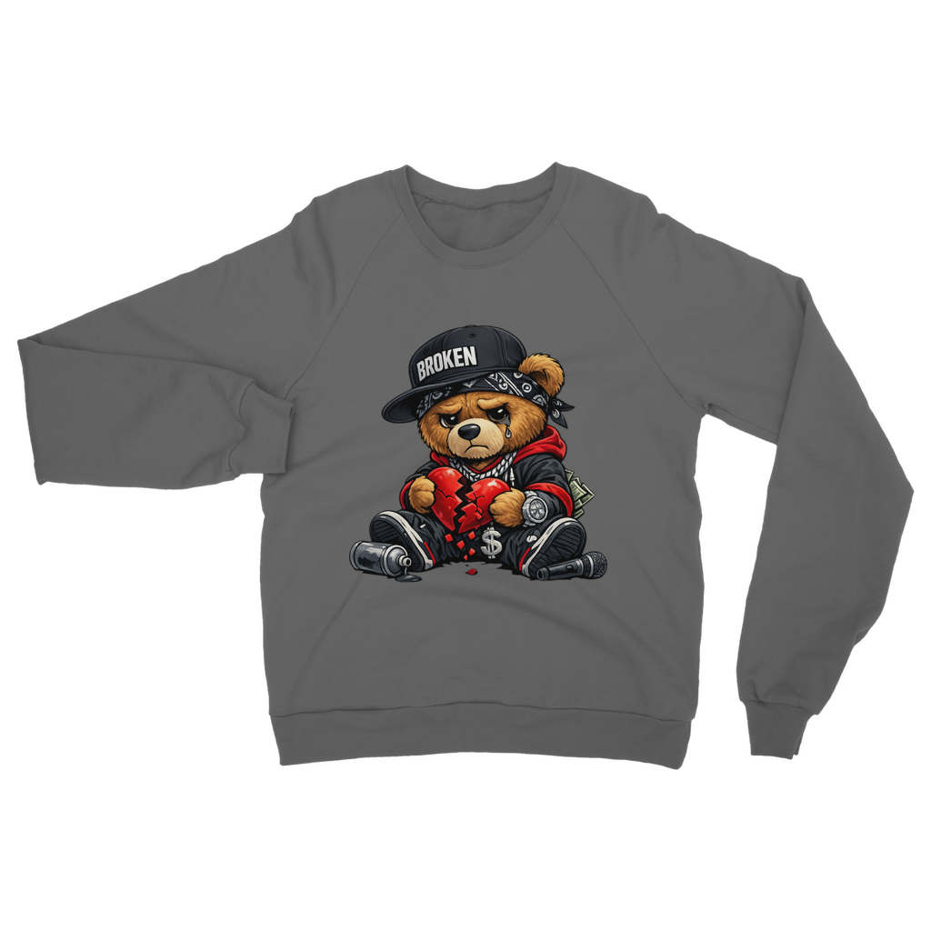 Broken Hearted Bear Sweatshirt - Classic Adult Style for Heartfelt Comfort