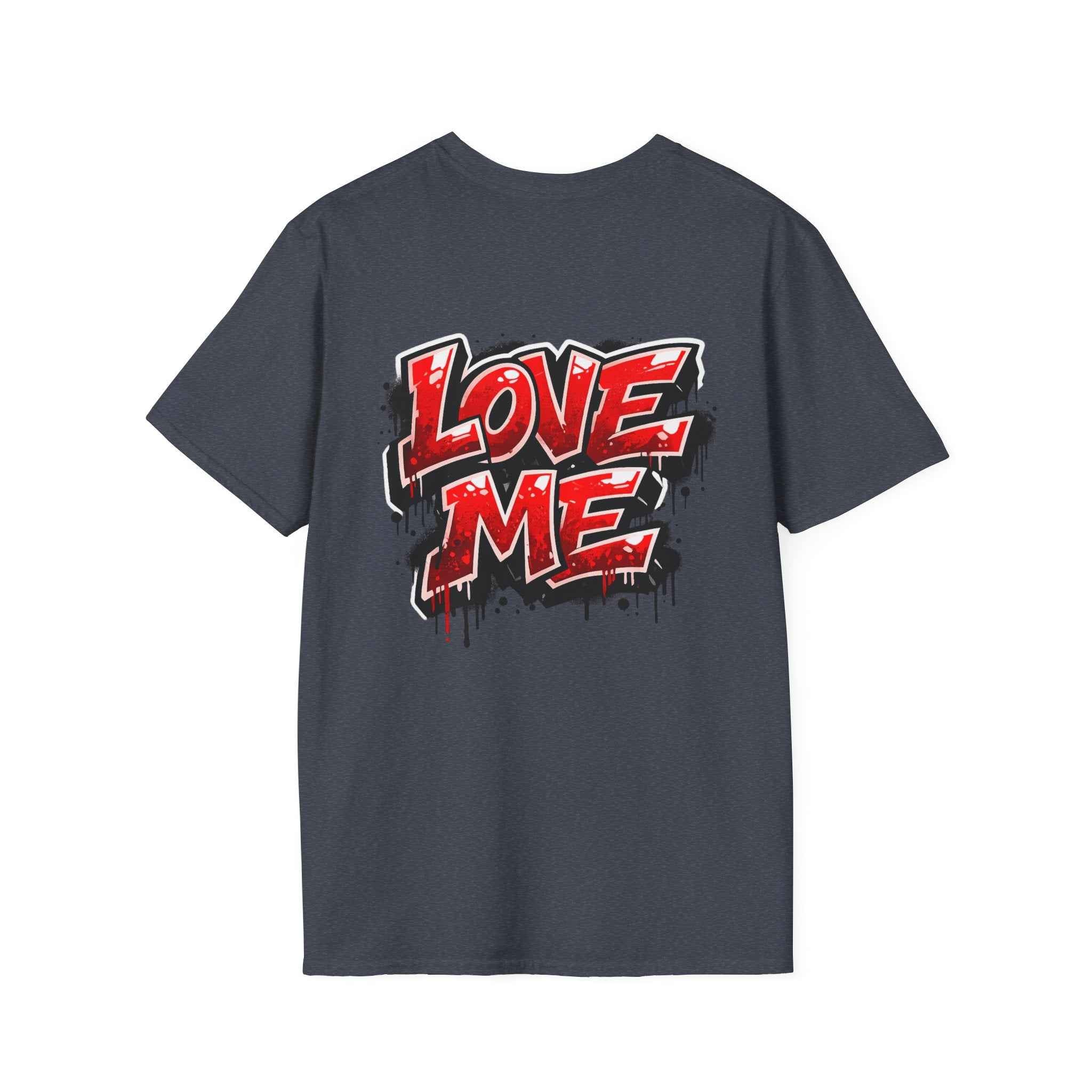 Broken Hearted Teddy Bear Graphic Tee — "Love Me" Street Art  T-Shirt