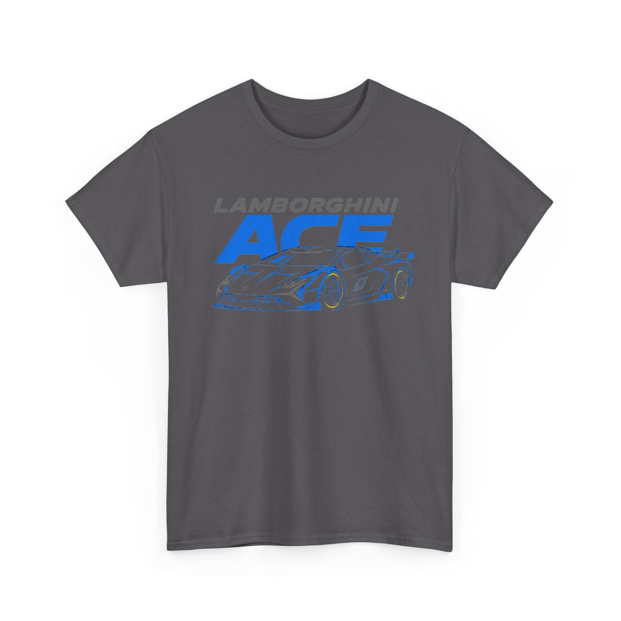 Lamborghini ACE Sports Car Tee — Retro Blue Racing Graphic T-Shirt