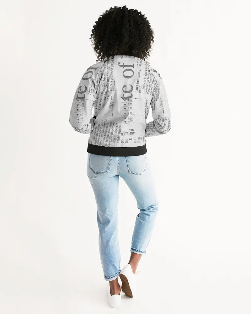 Vintage White Women's Bomber Jacket - IAKAM