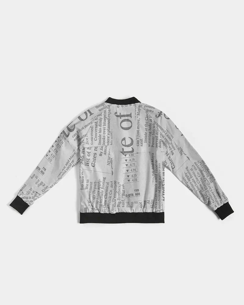 Vintage White Women's Bomber Jacket - IAKAM