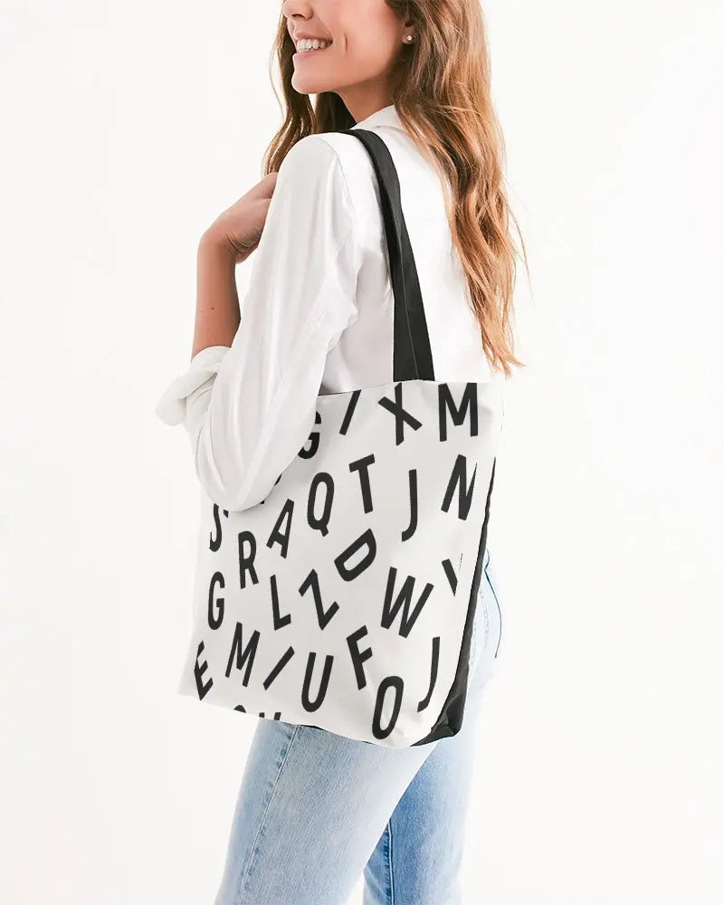 Scram Alphabet  Canvas Zip Tote - IAKAM