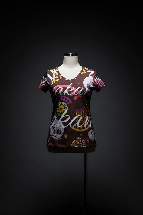 Crazy Skull 1 Women's V-Neck Tee - IAKAM