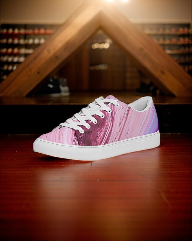 Sapphiren Pink Women's Faux-Leather Sneaker - IAKAM