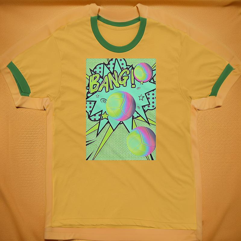 Volley Ball Adult Ringer T-Shirt - IAKAM