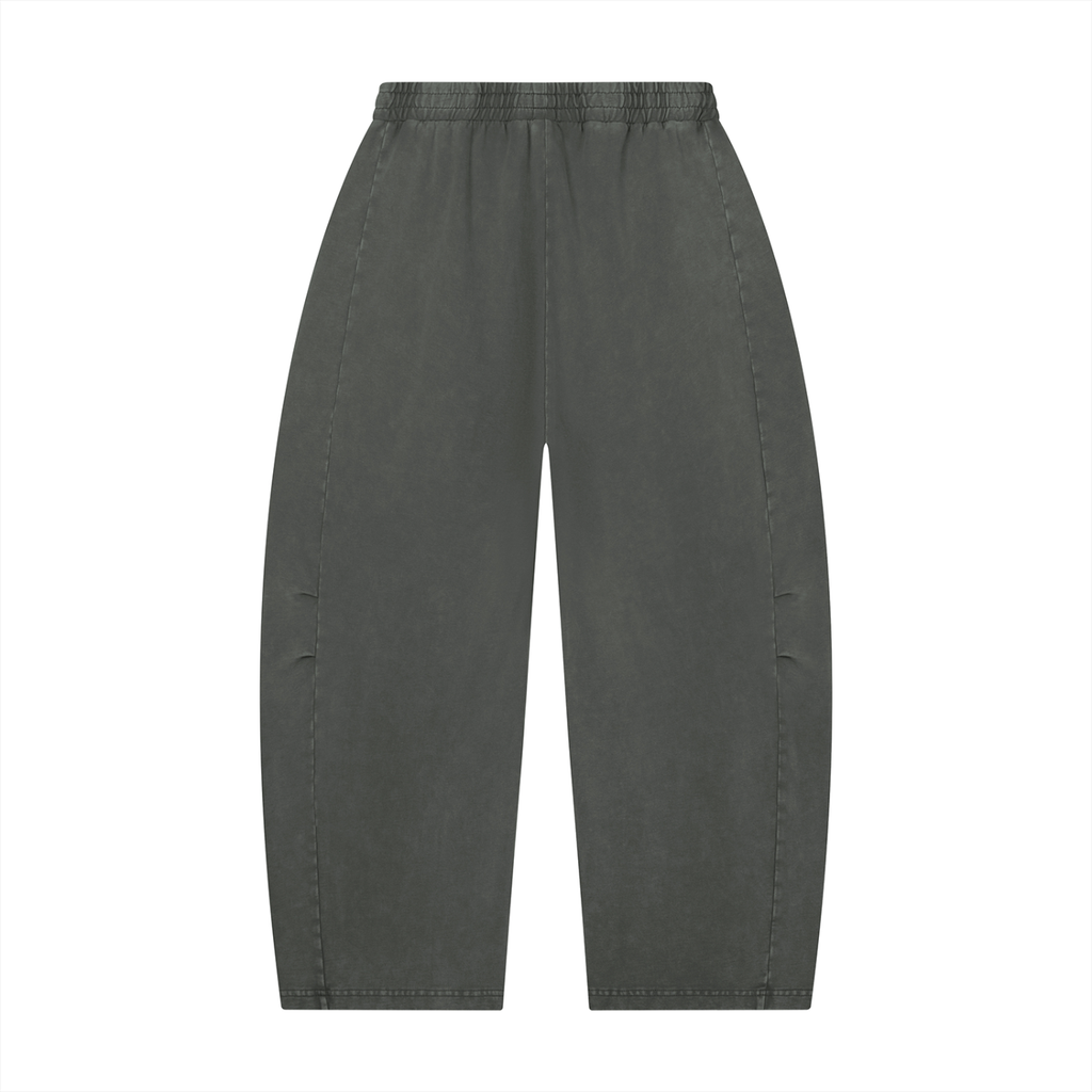 Msfbrownie Unisex Mineral Wash Barrel Leg Pants