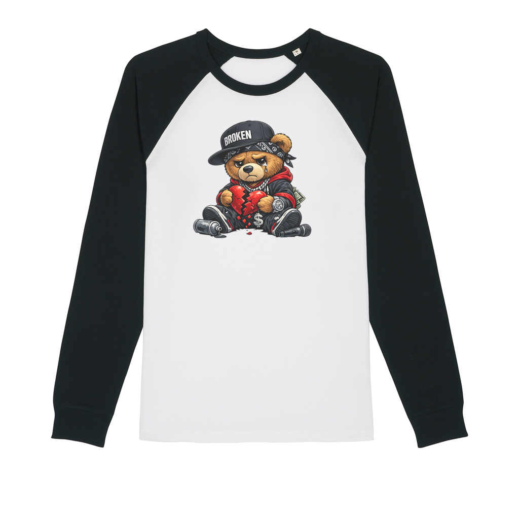 Broken Hearted Bear Premium Raglan Long Sleeve Shirt
