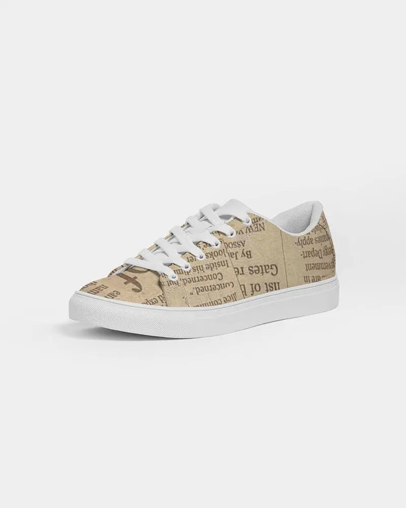 Vintage Style  Men's Faux-Leather Sneaker - IAKAM