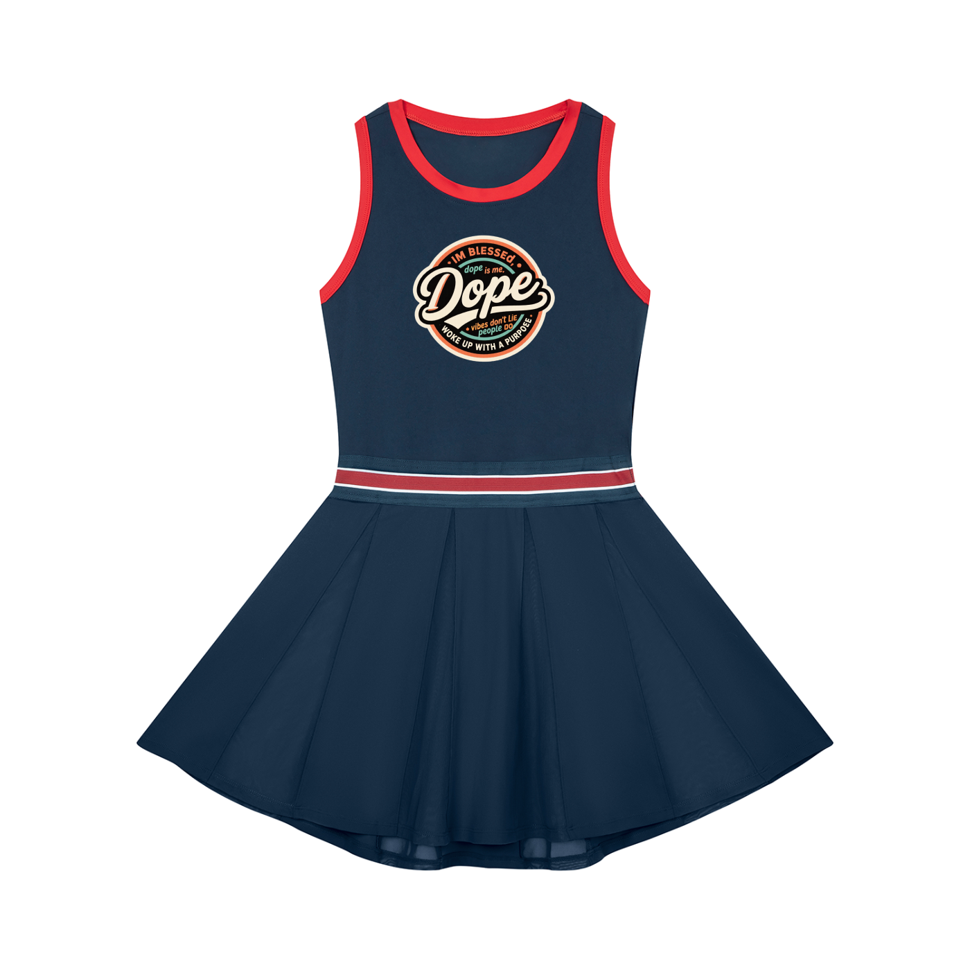 DOPE Women's Color Block A-Line Sleeveless Dress