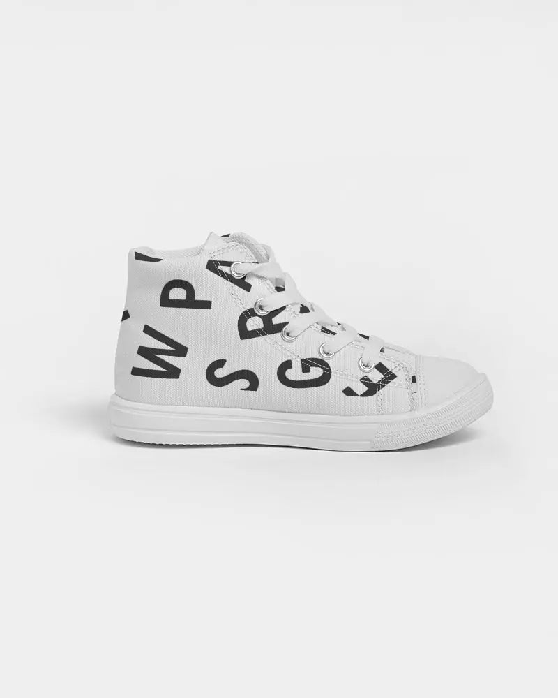 Scram Alphabet  Kids Hightop Canvas Shoes - IAKAM