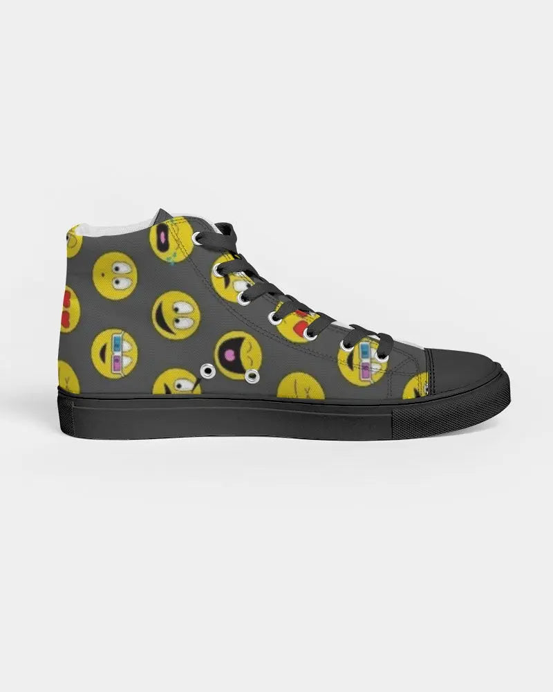 Emjoi Men's Hightop Canvas Shoe - Black - IAKAM