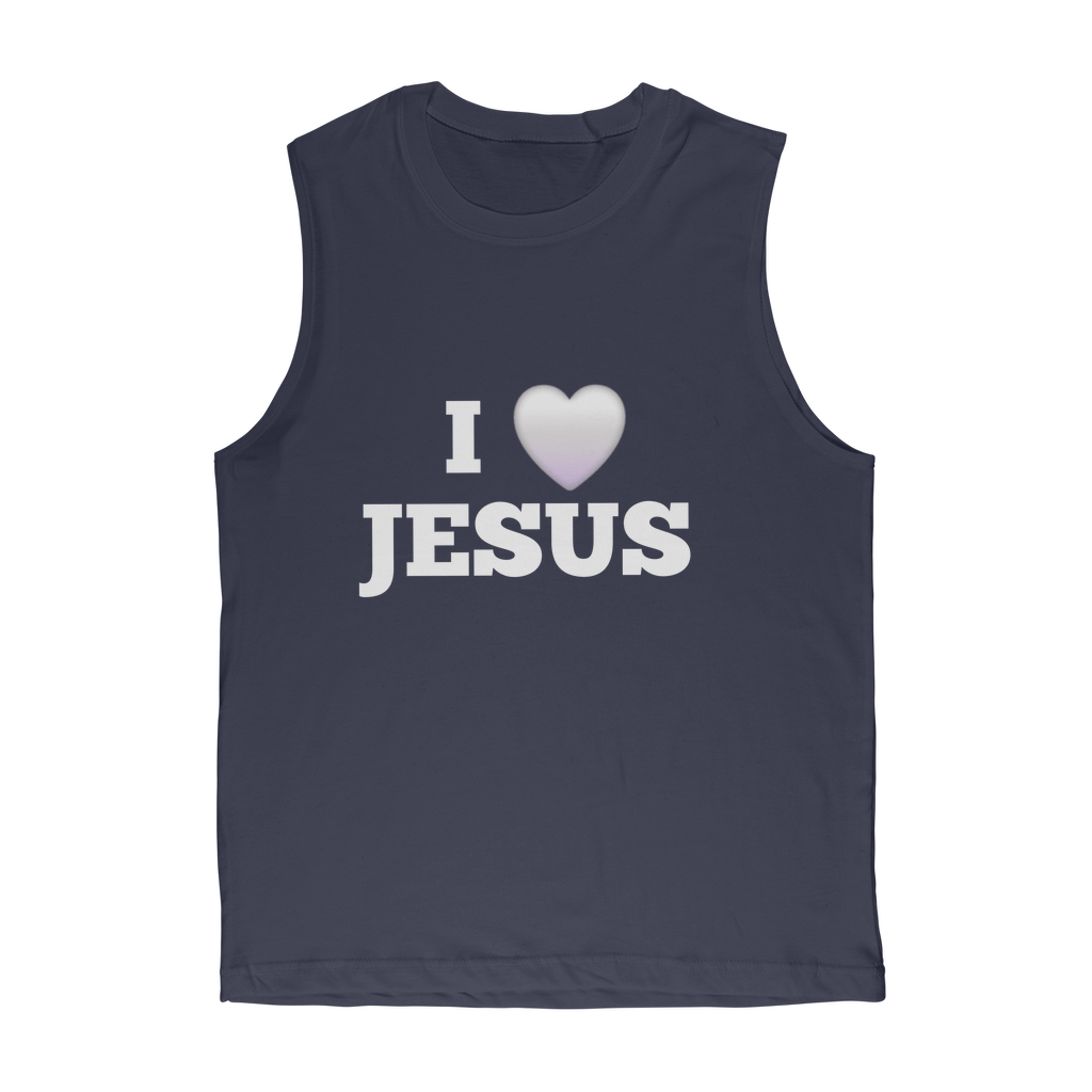I love Jesus Muscle Top for Adults - Classic Style Muscle Tee