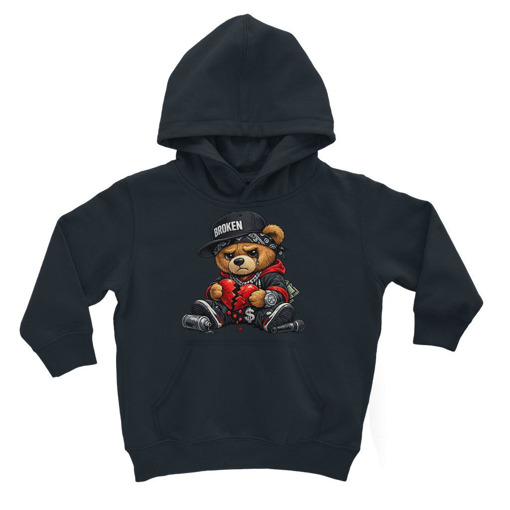 Broken Hearted Bear Classic Kids Hoodie
