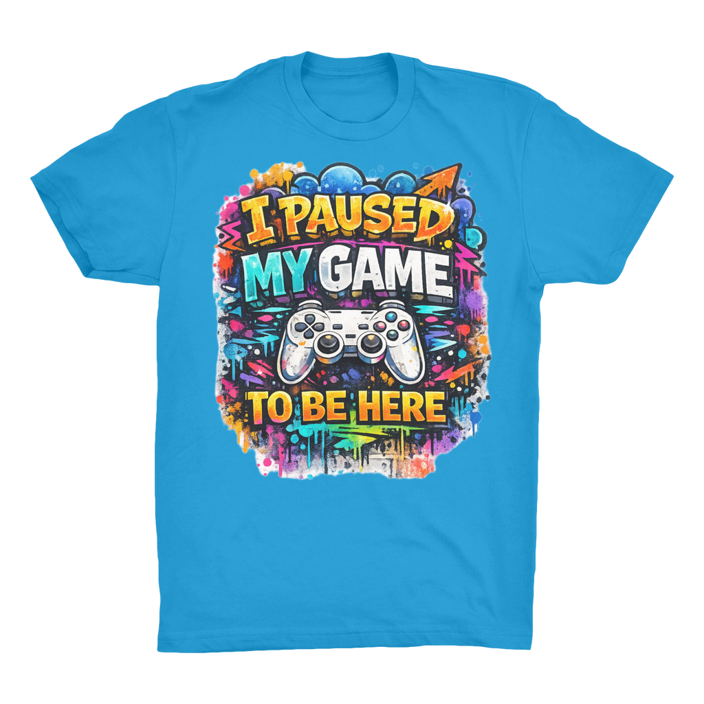 I paused my game Organic Adult T-Shirt