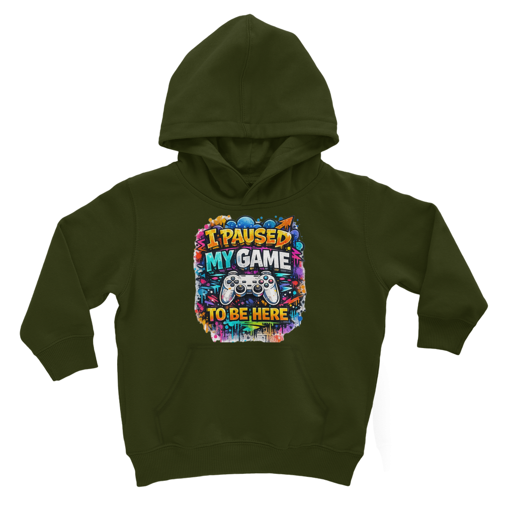 I paused my game Classic Kids Hoodie