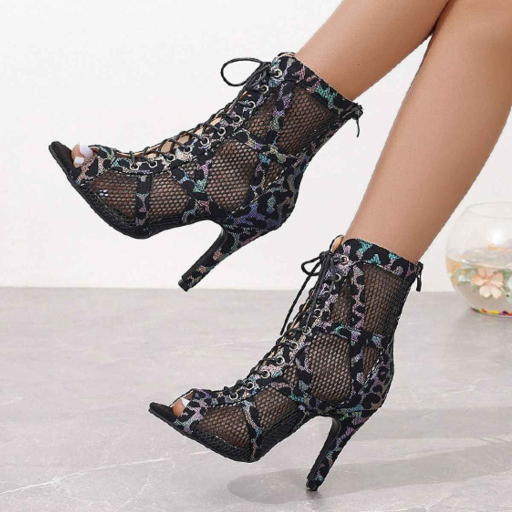 Lace-Up High Heel Sandals